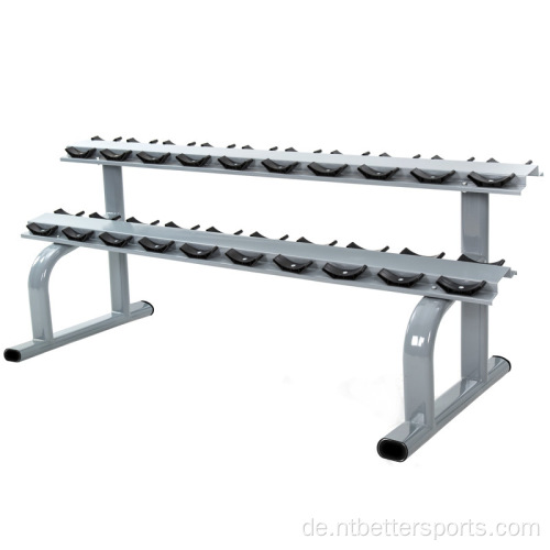 Sport 2-Tiers Hantel Kettlebell Metal Rack Lagerregal